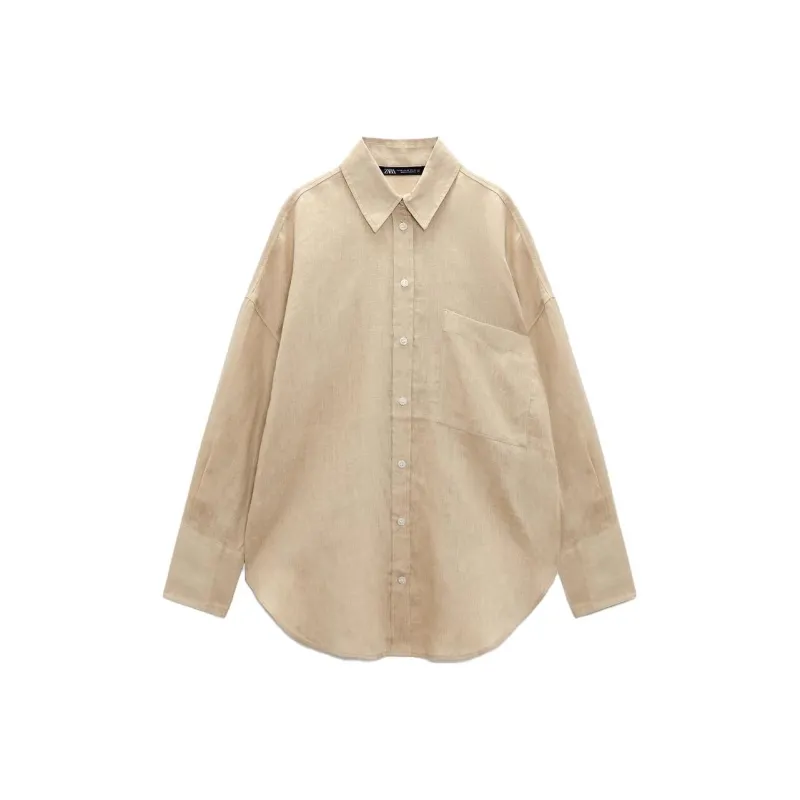 ZARA Shirts Women's Beige-0