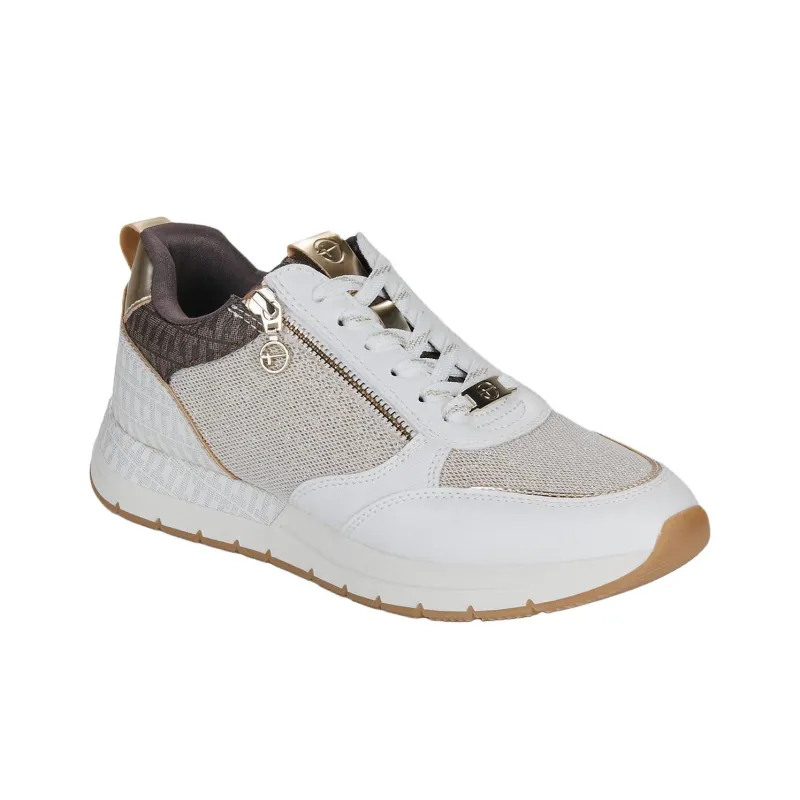 Tamaris 23732 Low Top Casual Shoes Women's White Umber-3