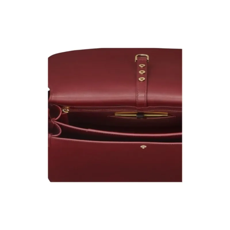 CARTIER CARNASSIÈRE Calfskin Crossbody Bag, Shoulder Bag Medium Size Women's Burgundy-5