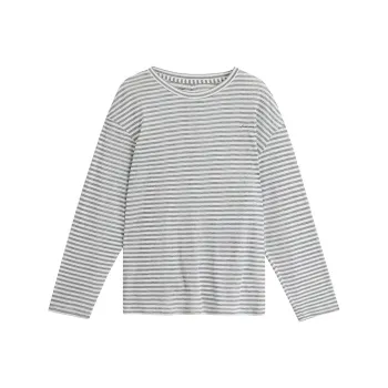 Inman T Shirt Women's Gray White Stripes