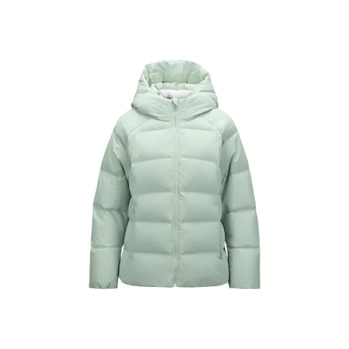 Skechers Basic Sports Series Down Jacket Women's Aqua Green Gray