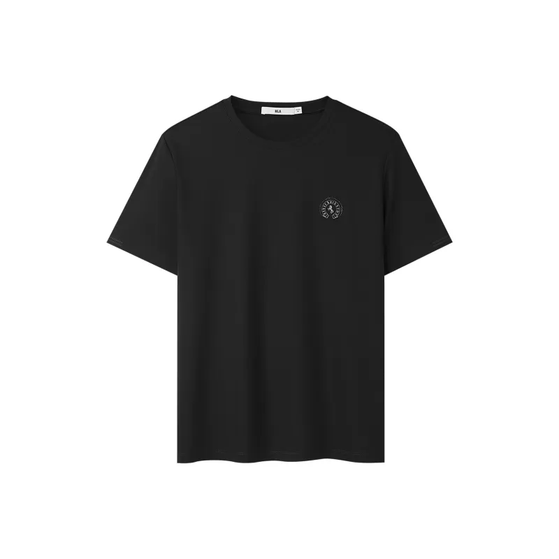 HLA Short Sleeved T Shirts Men's Black 09-2