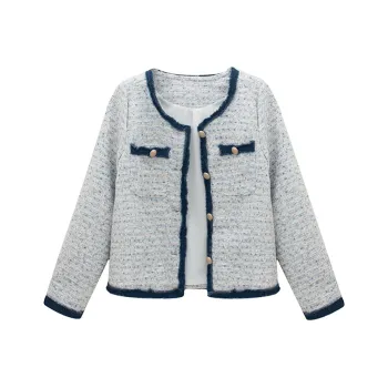 Qiuerle Jackets Coats Women's Light Blue
