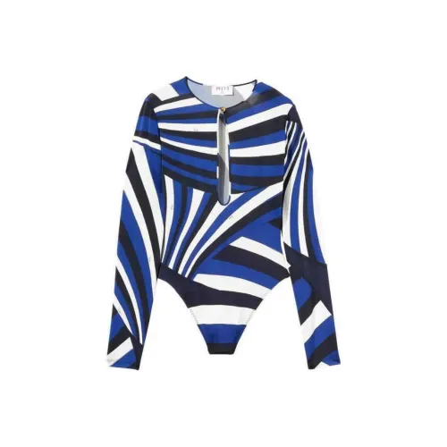 EMILIO PUCCI Iride-Printed Long-Sleeved Bodysuit