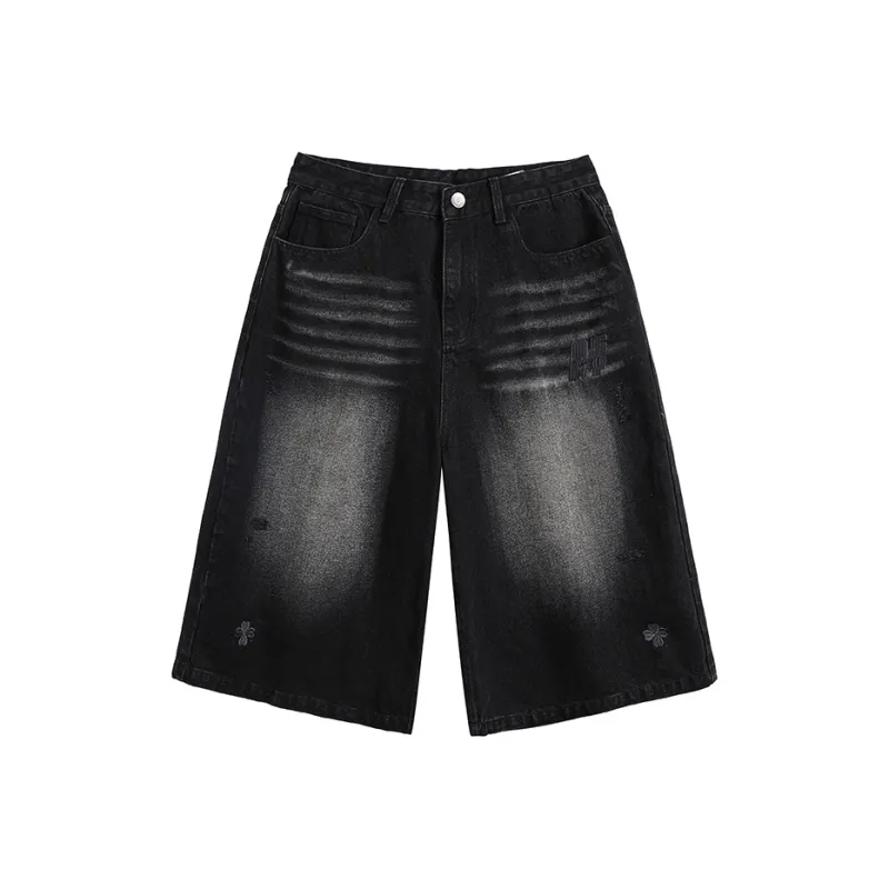 KEIRANDUN Denim Shorts Unisex-4