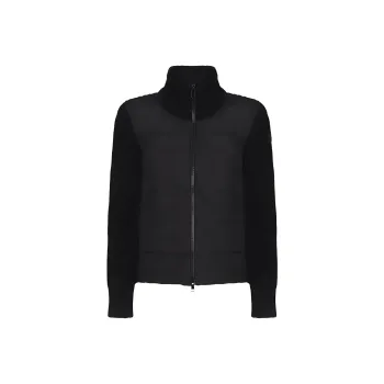 Moncler Zip Up Padded Knit Cardigan
