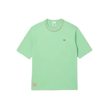 LACOSTE Logo print Cotton T shirt