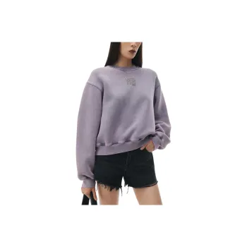 Alexander Wang Logo Embossed Crewneck Sweatshirt