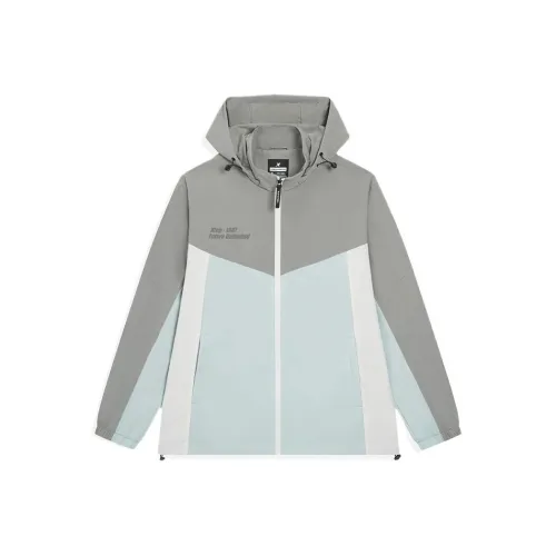 XTEP Trench Coat Men's Dove Gray/Green Gray