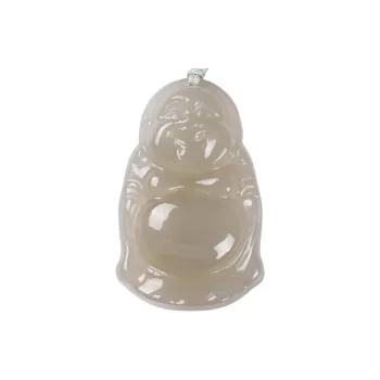 Execute The Blessing Hetian Jade Pendants Smoky Purple Unisex