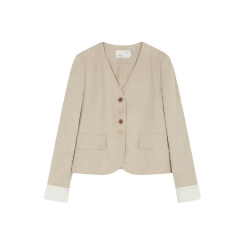 IHIMI Jackets Coats Women's Light Khaki-0
