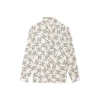 CELINE Lavallière Blouse In Crêpe De Chine