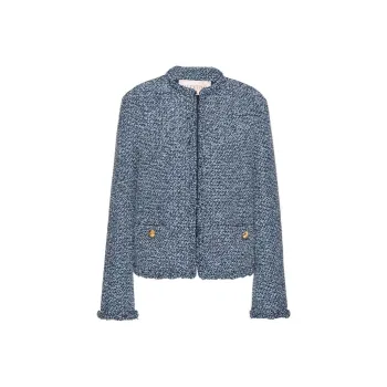 Valentino Straight Hem Tweed Jacket