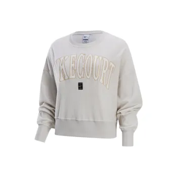 Nike COURT HERITAGE Sweatshirt Women's Metallic Gold/Ecru