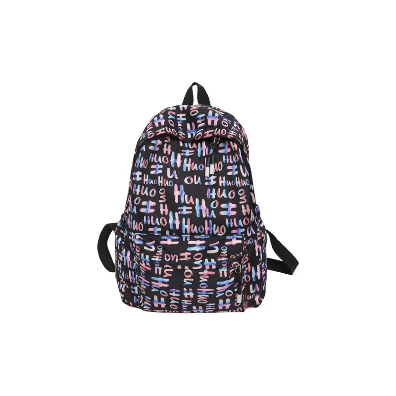 Moonshine Nylon Backpack Unisex Black/Blue/Red/Multicolor-9