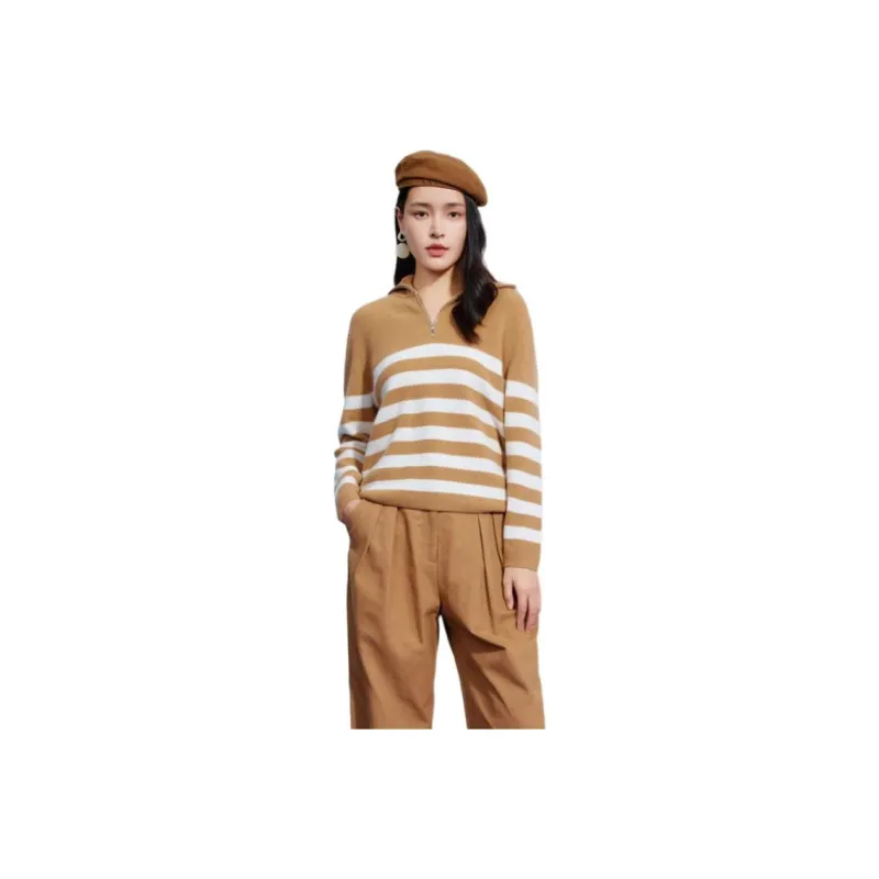MIHUANG Cashmere Sweater Women's Light Camel-0