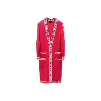 CHANEL 19P Cashmere Sweater Women's Rose Red