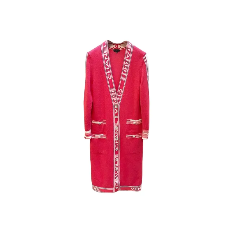 CHANEL 19P Cashmere Sweater Women's Rose Red-0