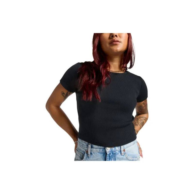 Converse Ribbed Slim T Shirt-0