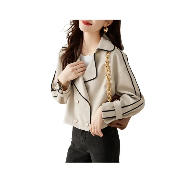 Mo Han Yi Mei Jackets & Coats Women's Light Khaki-0
