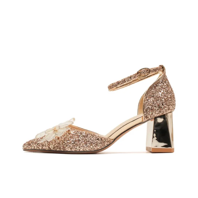 QITUMAUL Chunky Heel High Heels Women's-18