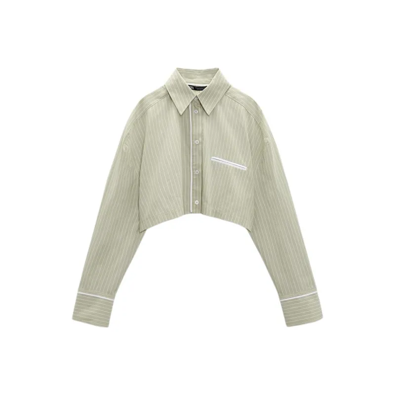 ZARA Shirts Women's Light Green-0