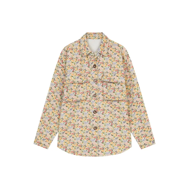 ELF SACK Jackets & Coats Women's Floral Apricot-0
