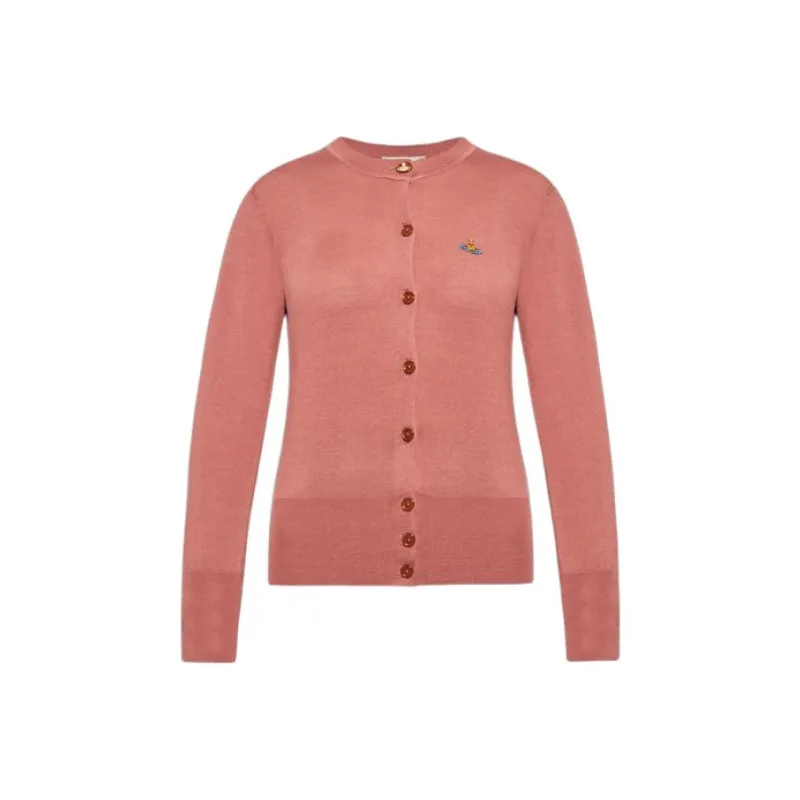 Vivienne Westwood Logo Embroidered Knitted Cardigan-0