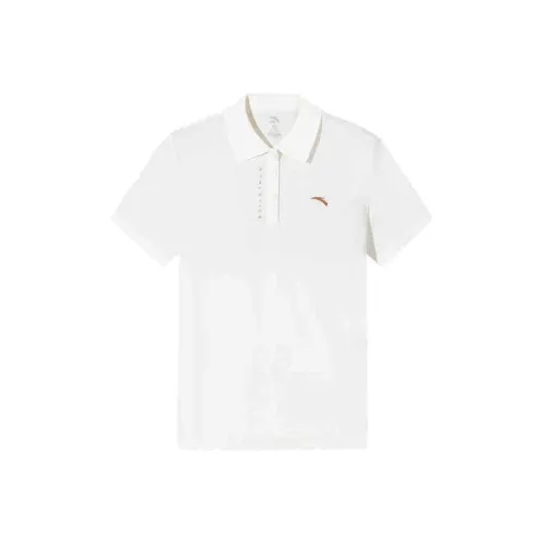 Anta Life Collection Comprehensive Training Collection Polo Shirt Women's Papyrus White