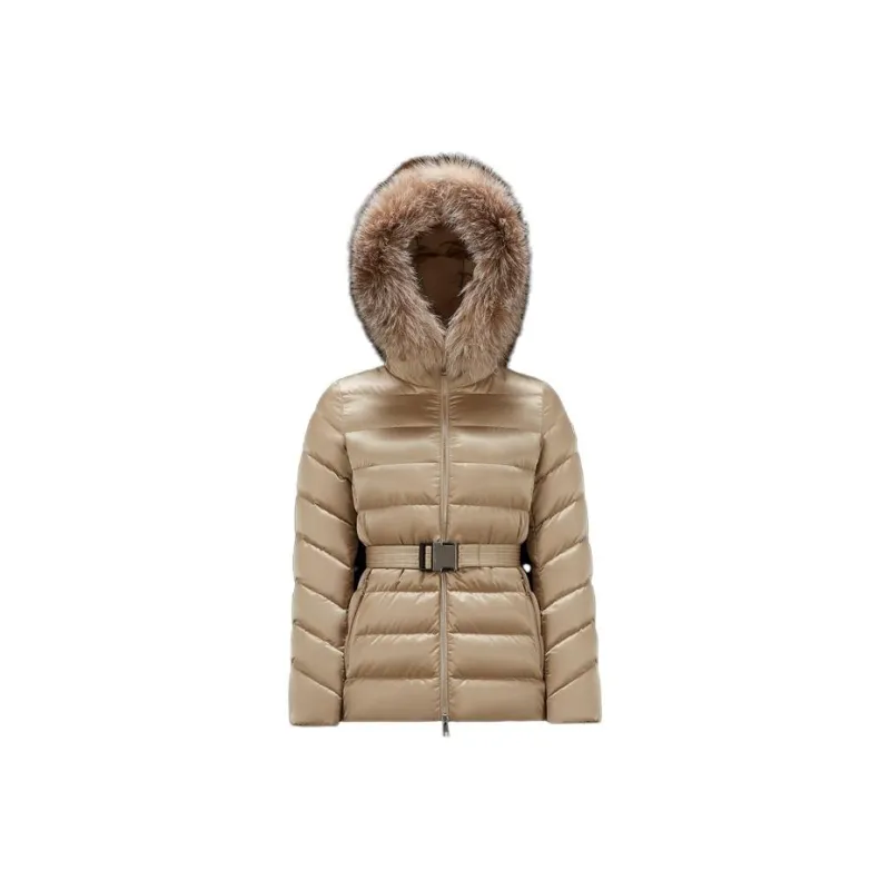Moncler Down Jacket Women's Light Brown-0