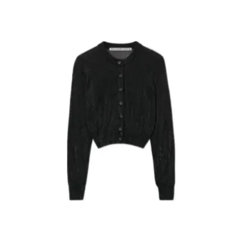 alexander wang Glossy Effect Cropped Cardigan