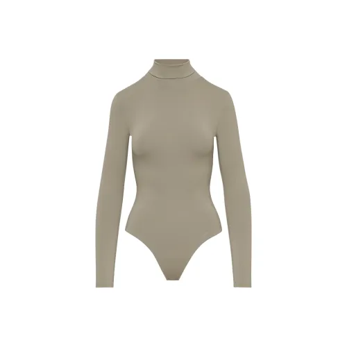 ARITZIA Contour Turtleneck Lonasleeve Bodysuit Bodysuits Women's Nomad Taupe/Nomad Gray Umber