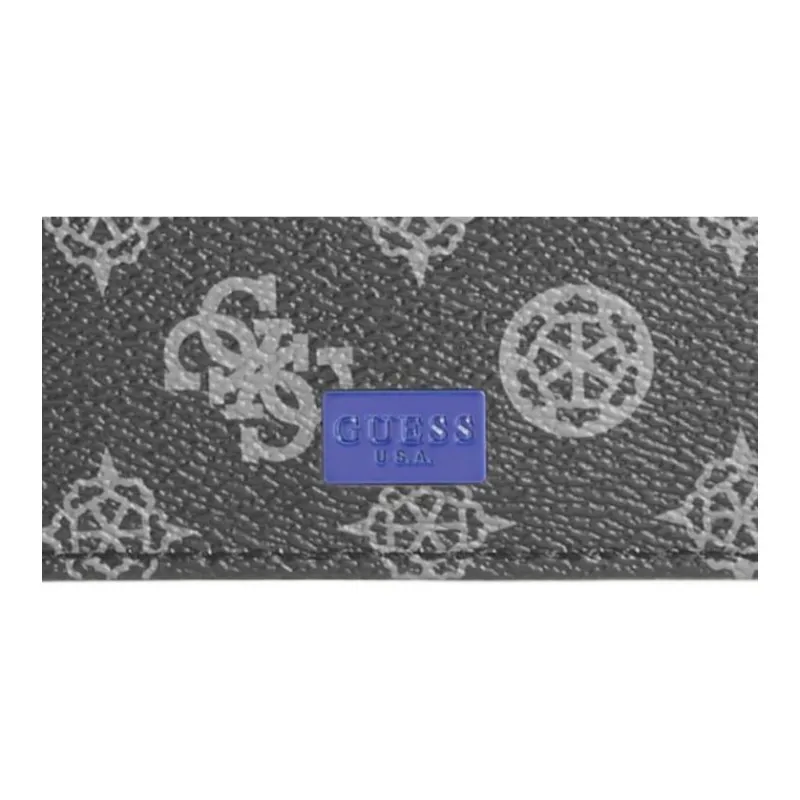 GUESS Artificial Leather Card Holder Men's Black & Blue-5