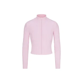 SKIMS FW24 Winter Warm Collection SWEATER KNIT ZIP UP Knitwear Women's BABY PINK/Light Pink