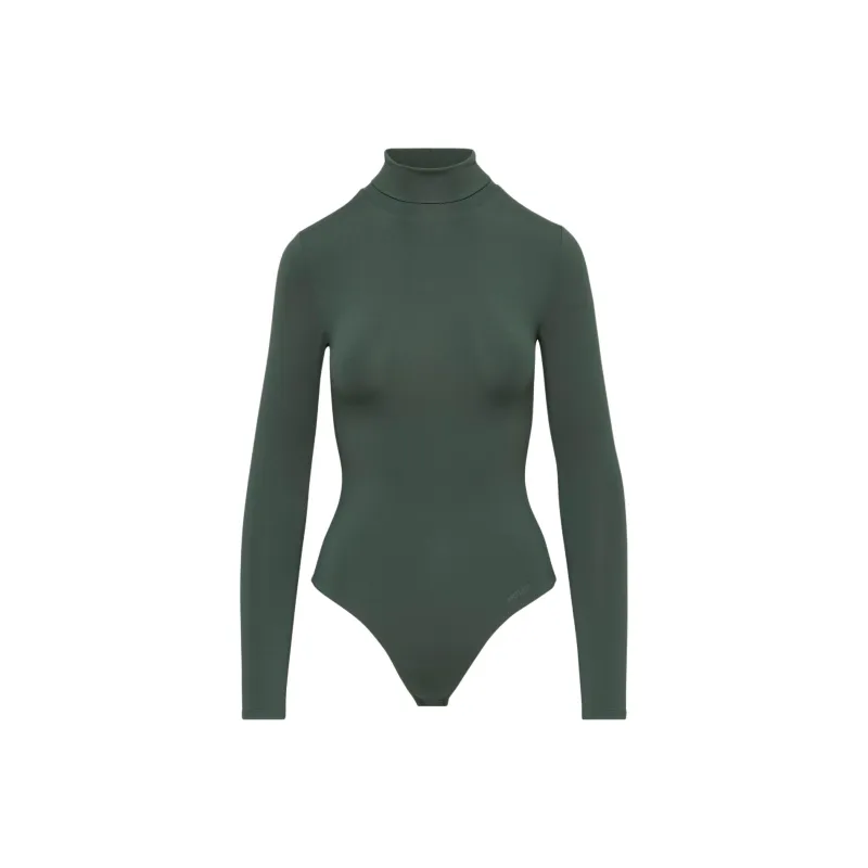 ARITZIA Contour Turtleneck Lonasleeve Bodysuit Bodysuits Women's Scarab/Scarab Beetle-0