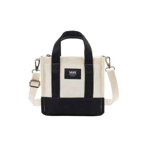 Vans Lightweight And Practical Tote Bag, Shopping Bag, Handbag Unisex Ecru & Black