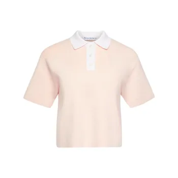 JW Anderson Cropped Knitted Polo Shirt