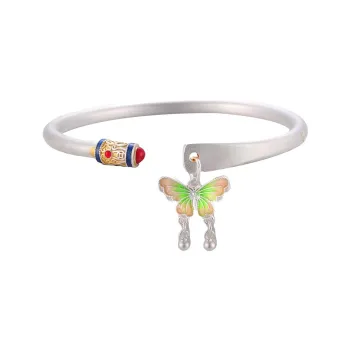 HAOYINFANG 999 Fine Silver Bangles Women's