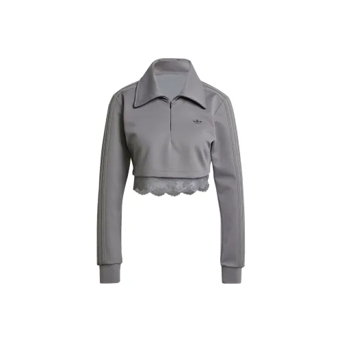Adidas Originals Gray Series TRACK TOP Sweatshirt Women's Gray