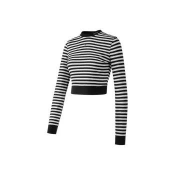 TITIKAACTIVE T Shirt Women's White Black Stripes