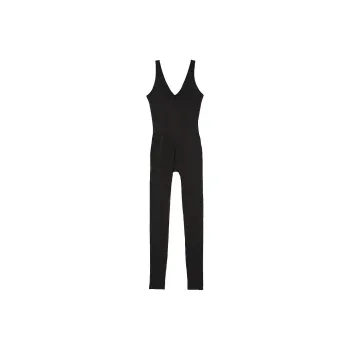 Victoria's Secret PINK Seamless Plunge Onesie / Pure Black Bodysuits Women's Pure Black