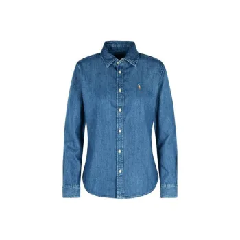 Polo Ralph Lauren Logo Embroidered Slim Fit Denim Shirt