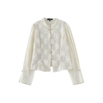 OUNIXUE Shirts Women's Apricot
