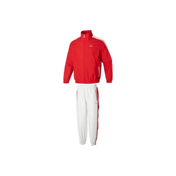 PUMA Casual Sportswear Men Set Red Top+White Bottom