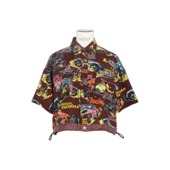 Sacai SS25 Shirts Women's Bordeaux Red