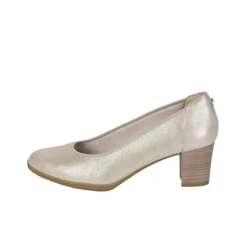 Tamaris Chunky Heel High Heels 6cm Women's Gold