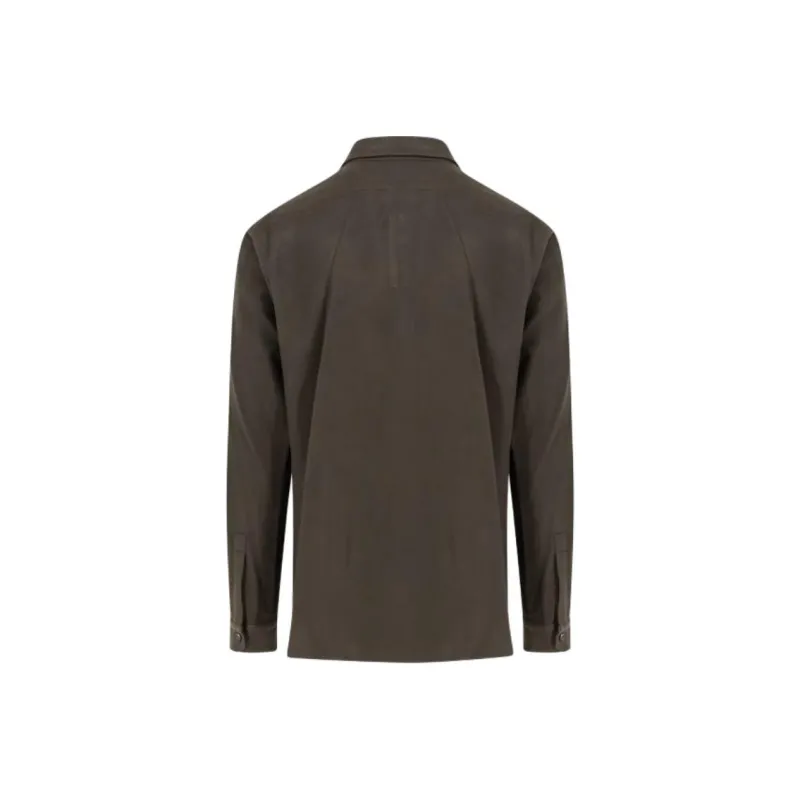RICK OWENS Fleece Textured Work Shirt-1