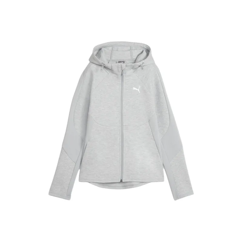 PUMA EVOSTRIPE Women's Full Zip Hoodie Sweatshirt Women's Gray-0