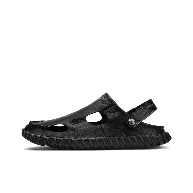 Eminu Rubber Sole Odor Resistant Closed Toe Slippers Men's-4