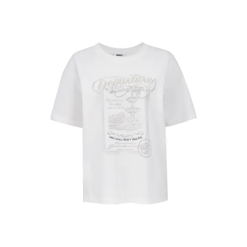 ONLY T Shirt Women's A43 Cream White